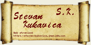 Stevan Kukavica vizit kartica